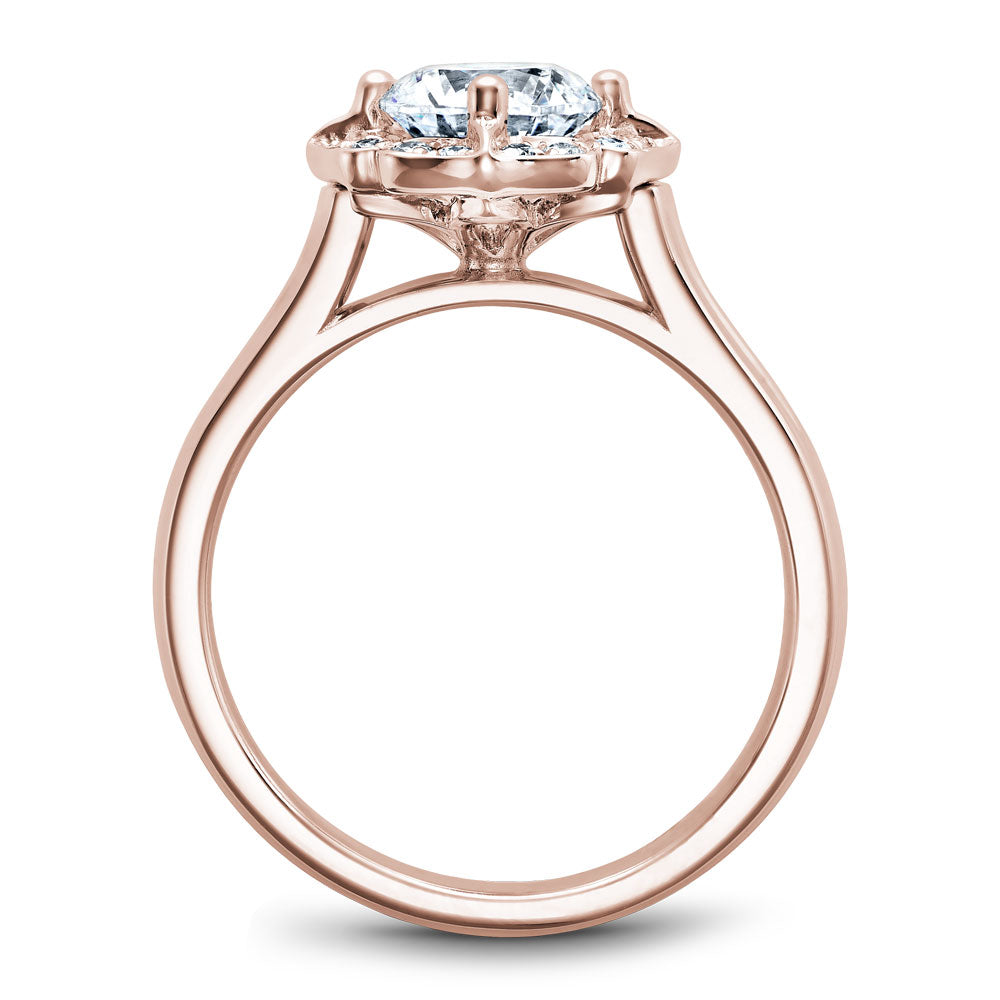 Noam Carver Engagement Ring Rose 18k Gold With 16 RD TCW 0.11ct