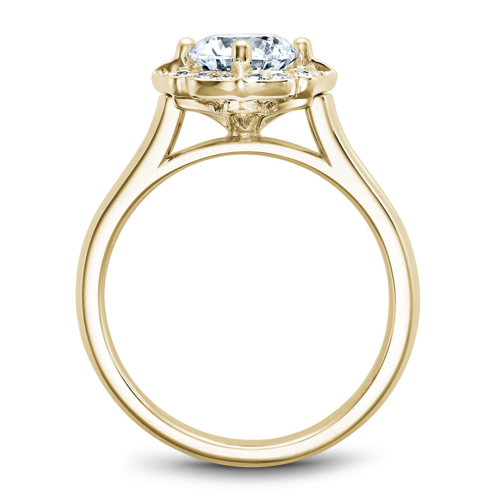 Noam Carver Engagement Ring Yellow 14k Gold With 16 RD TCW 0.11ct