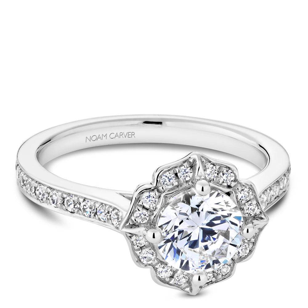 Noam Carver Engagement Ring Platinum With 36 RD TCW 0.39ct