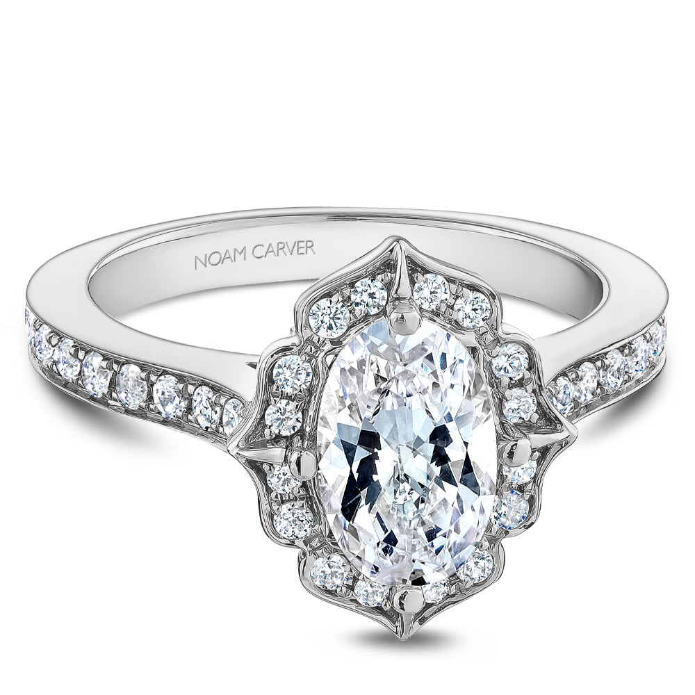 Noam Carver Engagement Ring Platinum With 36 RD TCW 0.39ct