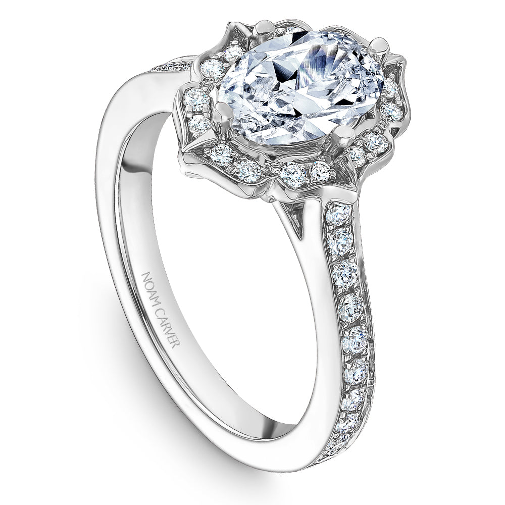Noam Carver Engagement Ring White 14k Gold With 36 RD TCW 0.39ct