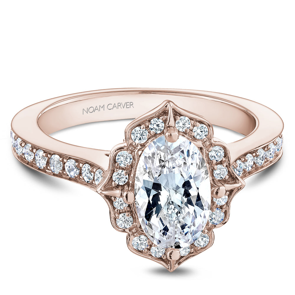 Noam Carver Engagement Ring Rose 14k Gold With 36 RD TCW 0.39ct