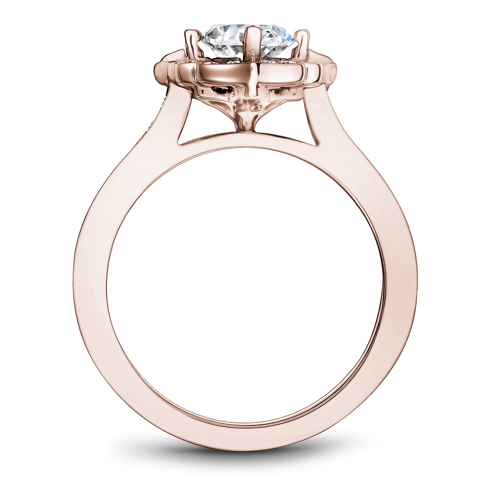 Noam Carver Engagement Ring Rose 18k Gold With 36 RD TCW 0.39ct