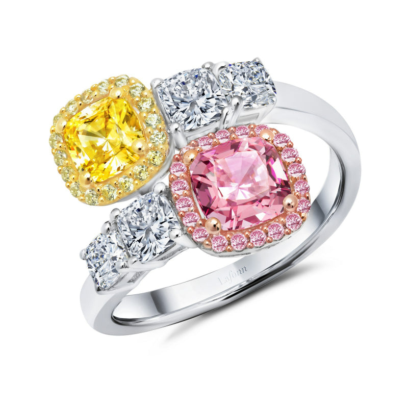 Lafonn Pink & Yellow Bypass Ring