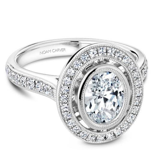 Noam Carver Engagement Ring Platinum With 44 RD TCW 0.39ct