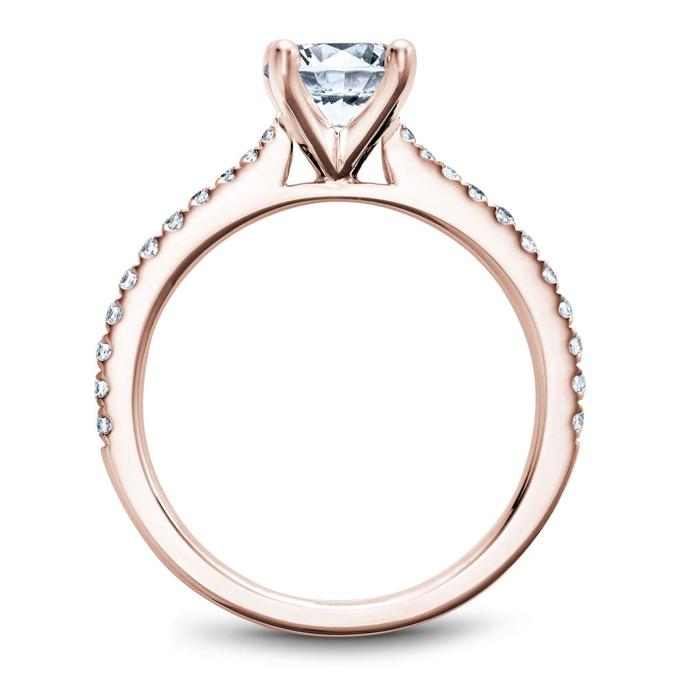 Noam Carver Engagement Ring Rose 18k Gold With 22 RD TCW 0.25ct