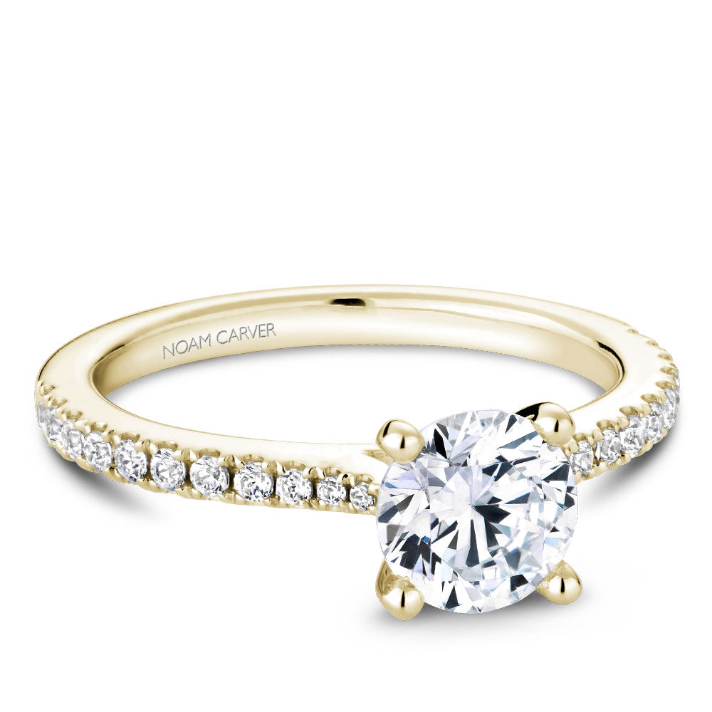 Noam Carver Engagement Ring Yellow 18k Gold With 22 RD TCW 0.25ct