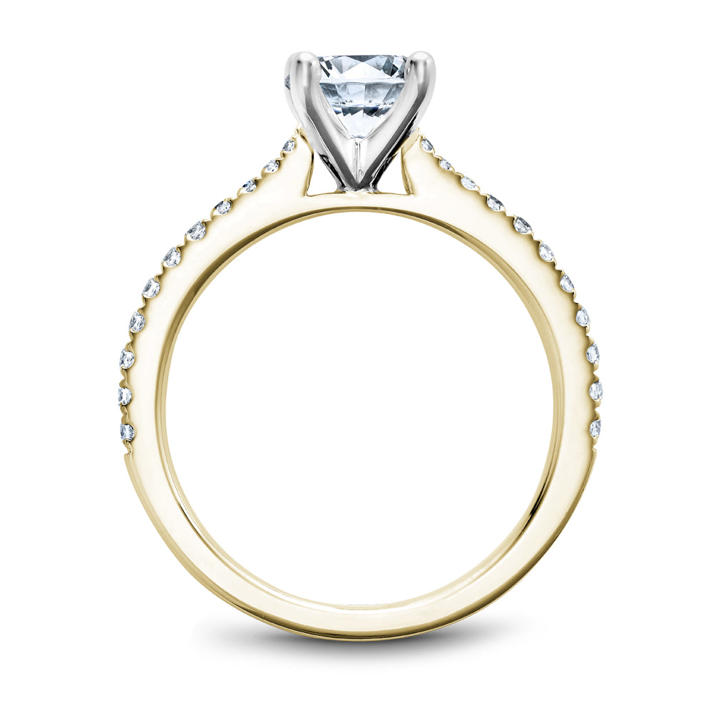 Noam Carver Engagement Ring Yellow & White 14k Gold With 22 RD TCW 0.25ct