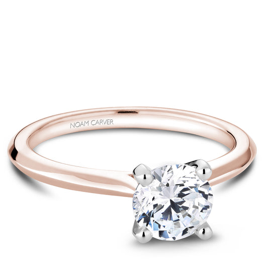 Noam Carver Engagement Ring Rose & White 18k Gold
