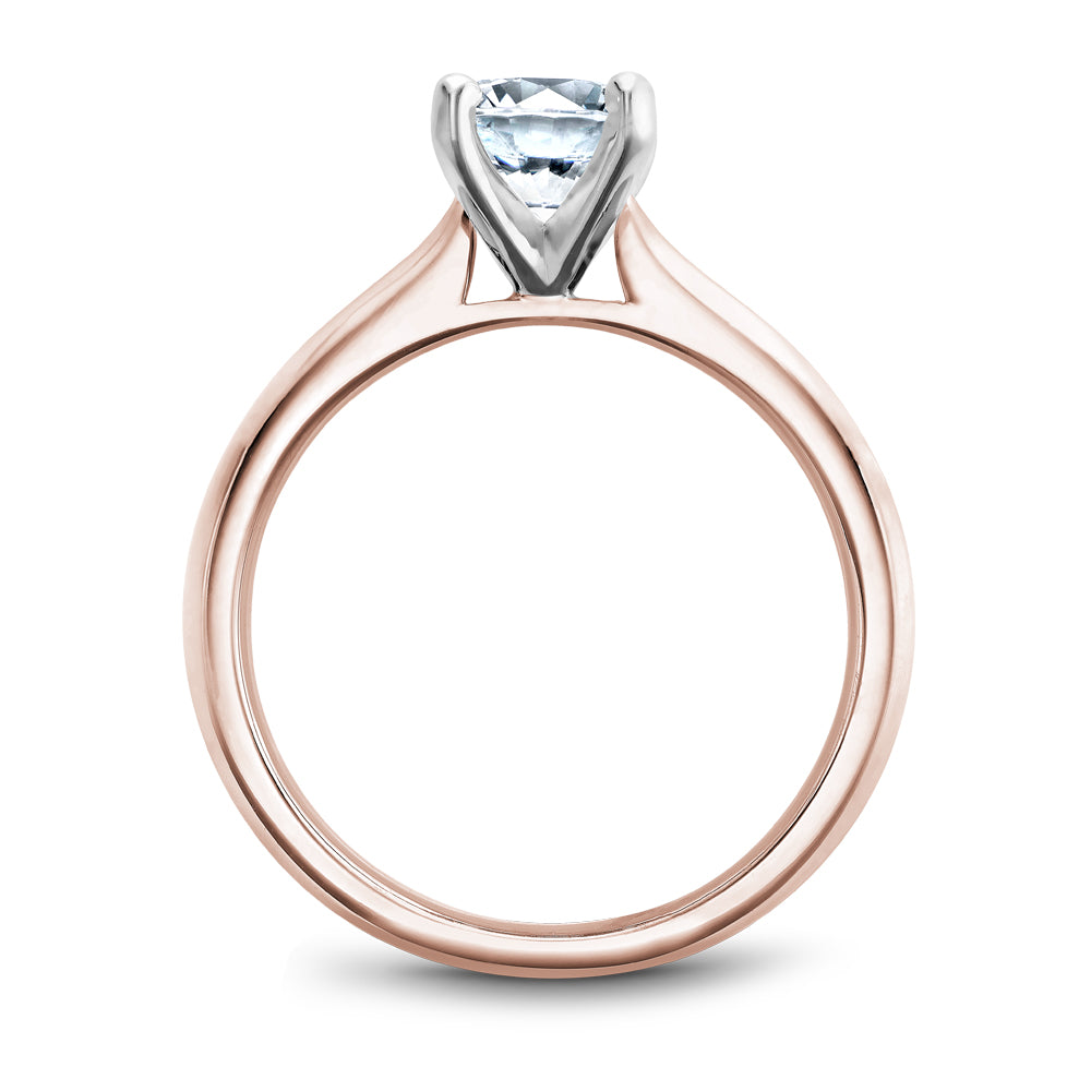 Noam Carver Engagement Ring Rose & White 14k Gold