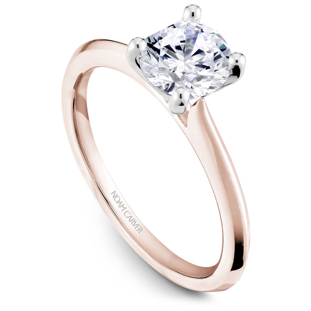 Noam Carver Engagement Ring Rose & White 18k Gold