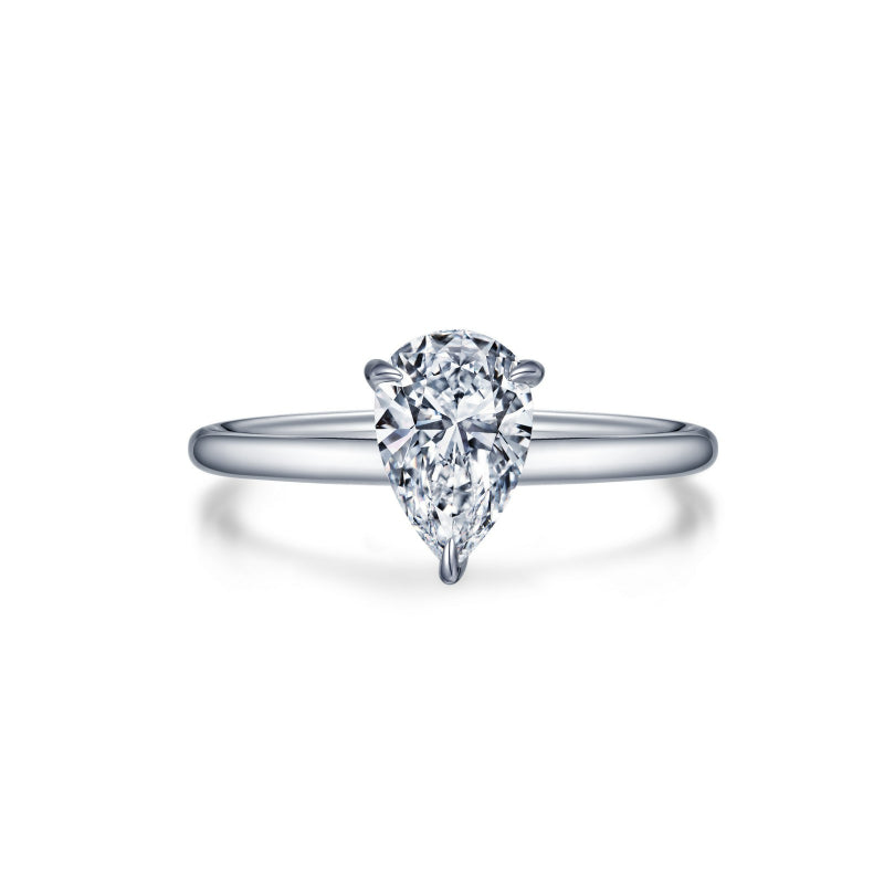 Lafonn Pear-shaped Solitaire Engagement Ring