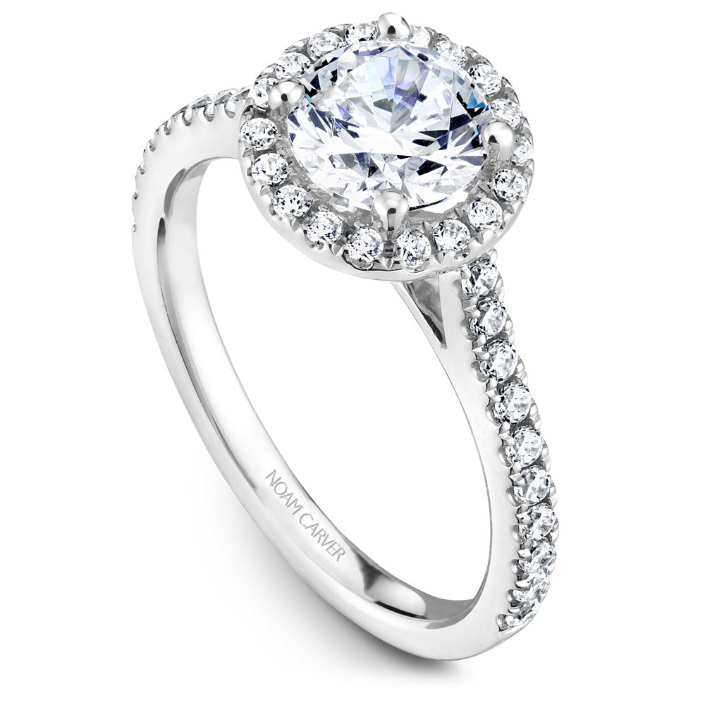Noam Carver Engagement Ring Platinum With 40 RD TCW 0.38ct