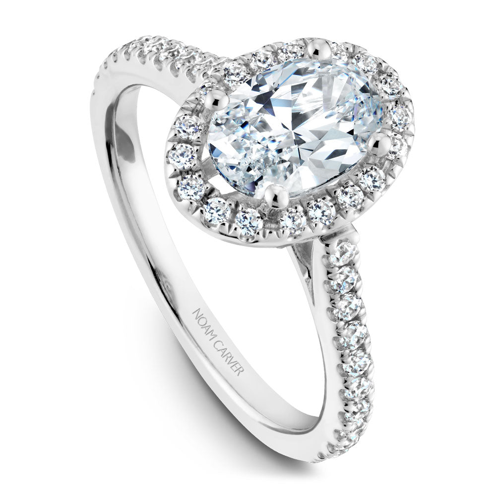 Noam Carver Engagement Ring Platinum With 40 RD TCW 0.38ct