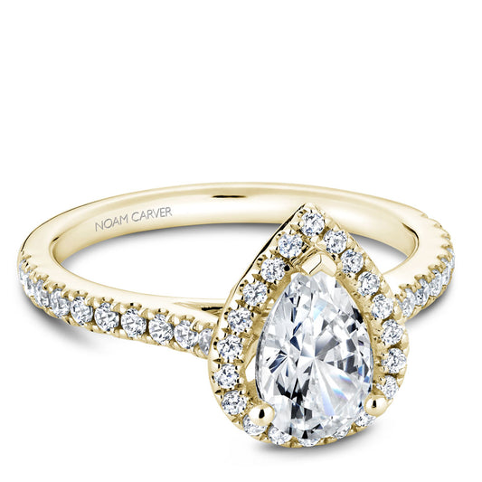 Noam Carver Engagement Ring Yellow 14k Gold With 40 RD TCW 0.38ct