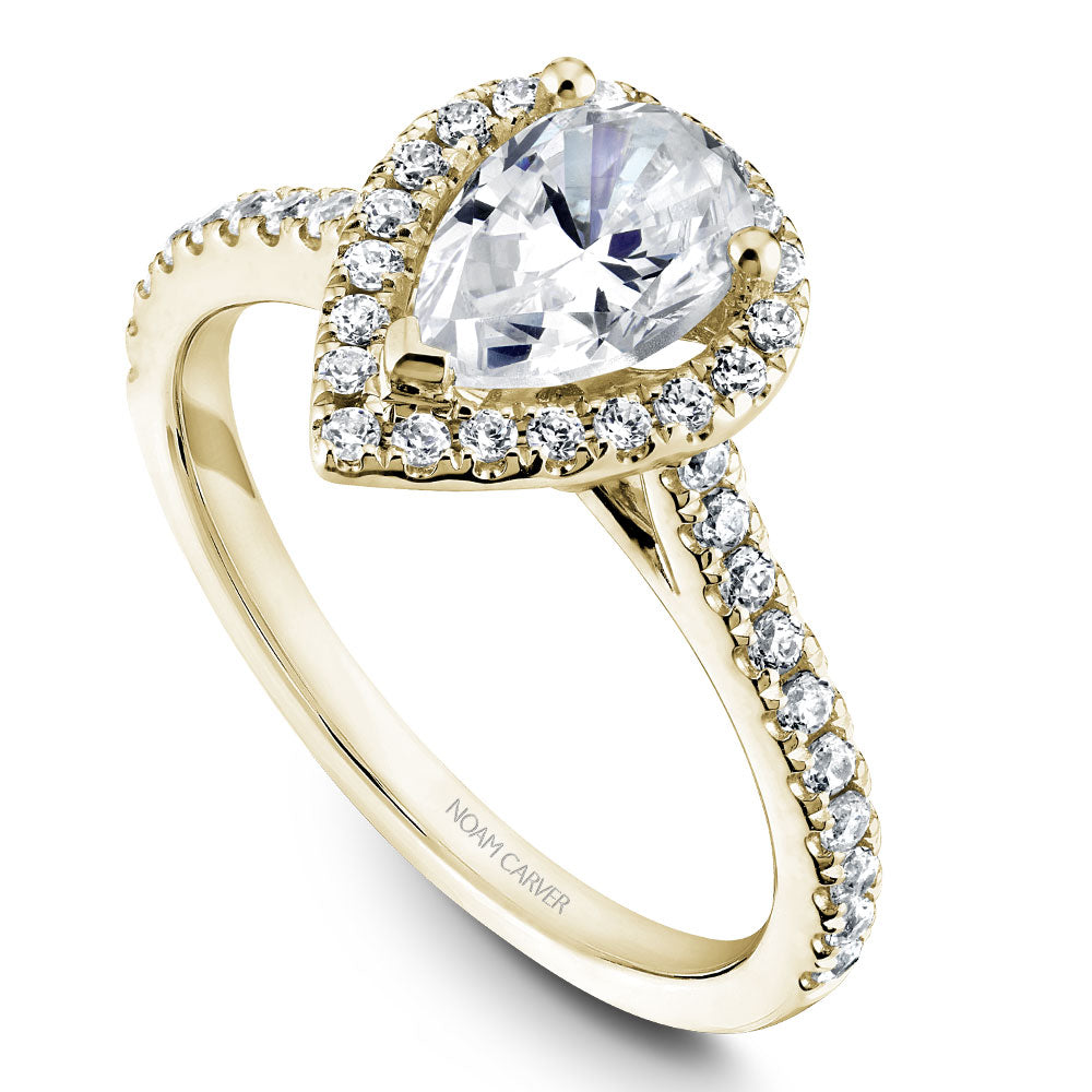 Noam Carver Engagement Ring Yellow 14k Gold With 40 RD TCW 0.38ct