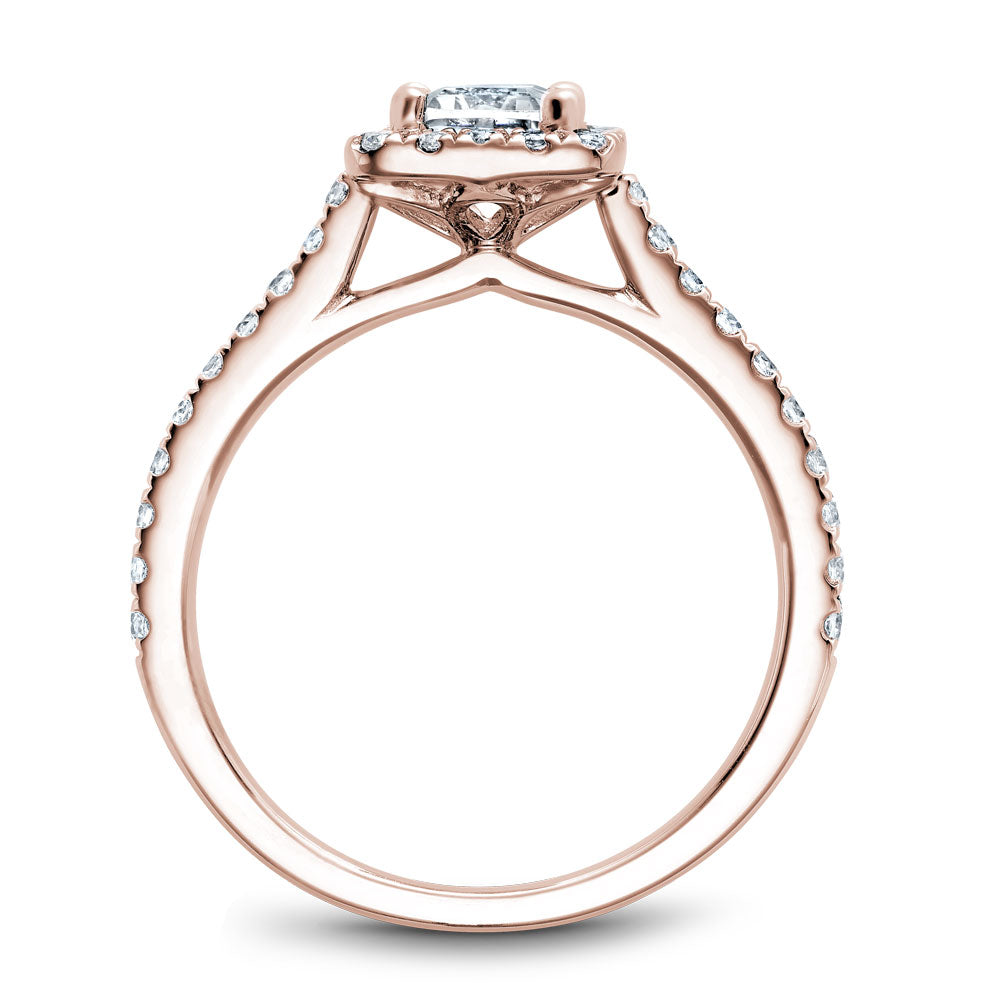 Noam Carver Engagement Ring Rose 18k Gold With 40 RD TCW 0.38ct