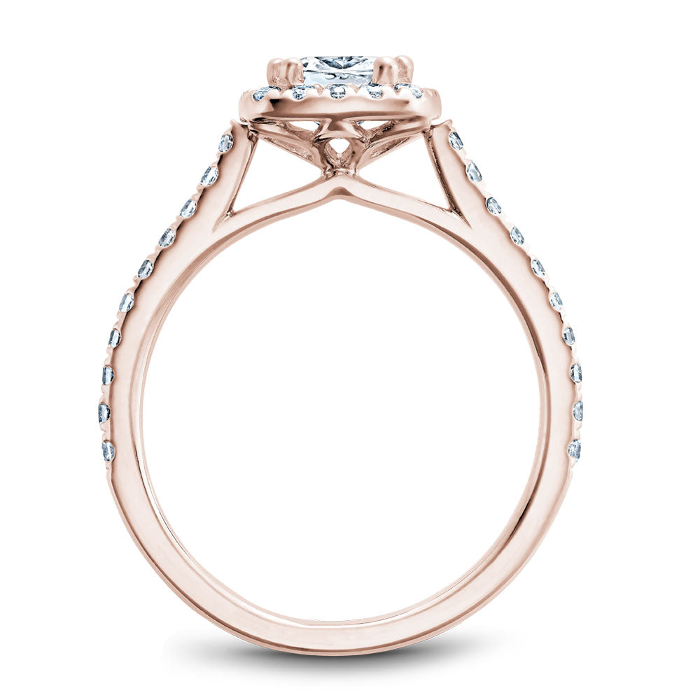 Noam Carver Engagement Ring Rose 18k Gold With 40 RD TCW 0.38ct