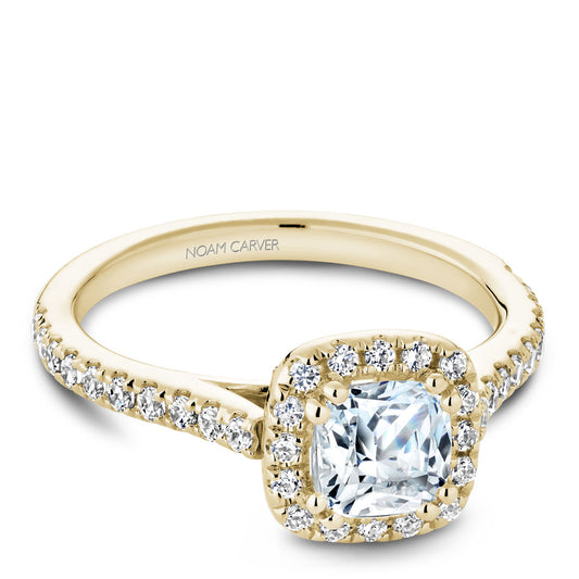 Noam Carver Engagement Ring Yellow 14k Gold With 36 RD TCW 0.38ct