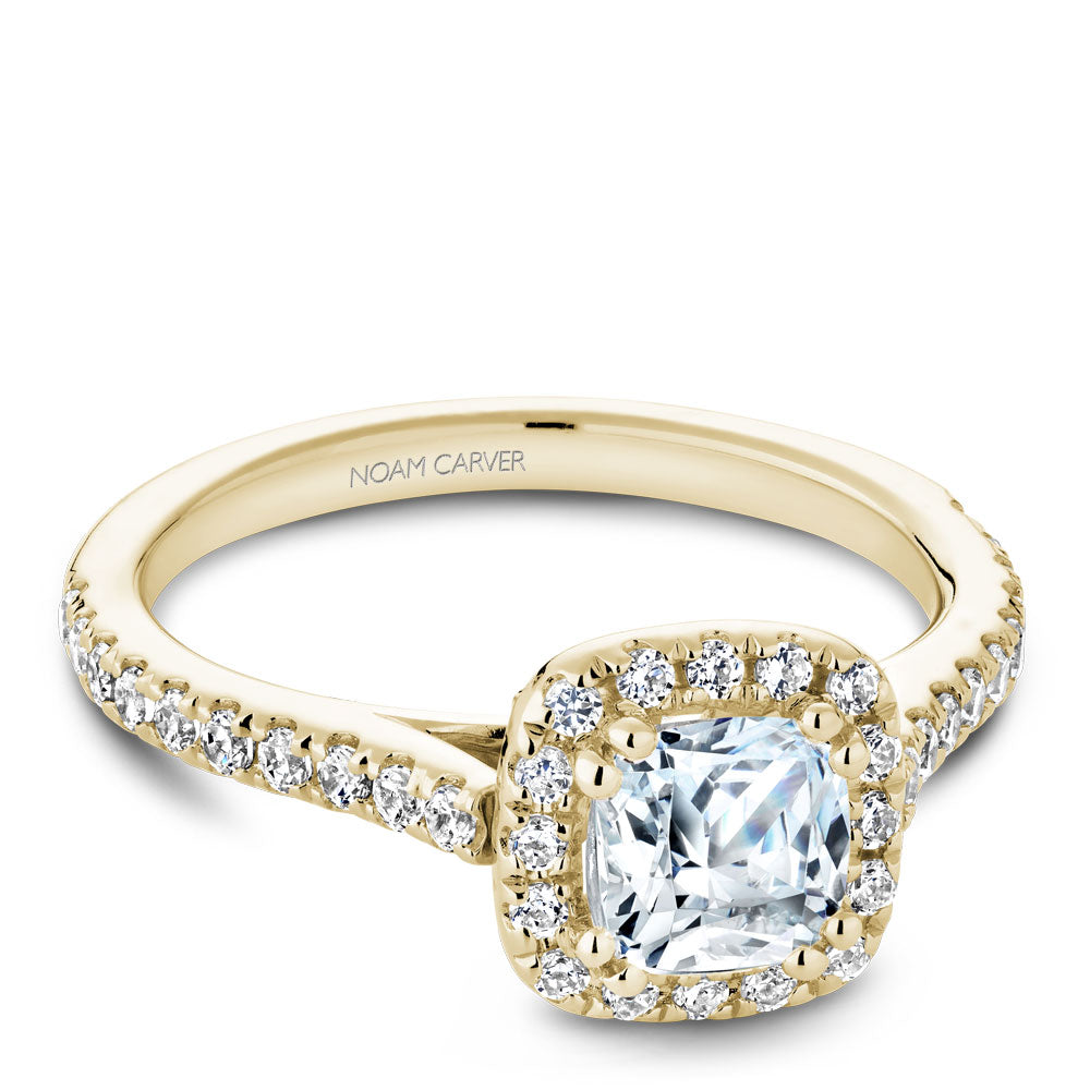Noam Carver Engagement Ring Yellow 18k Gold With 36 RD TCW 0.38ct