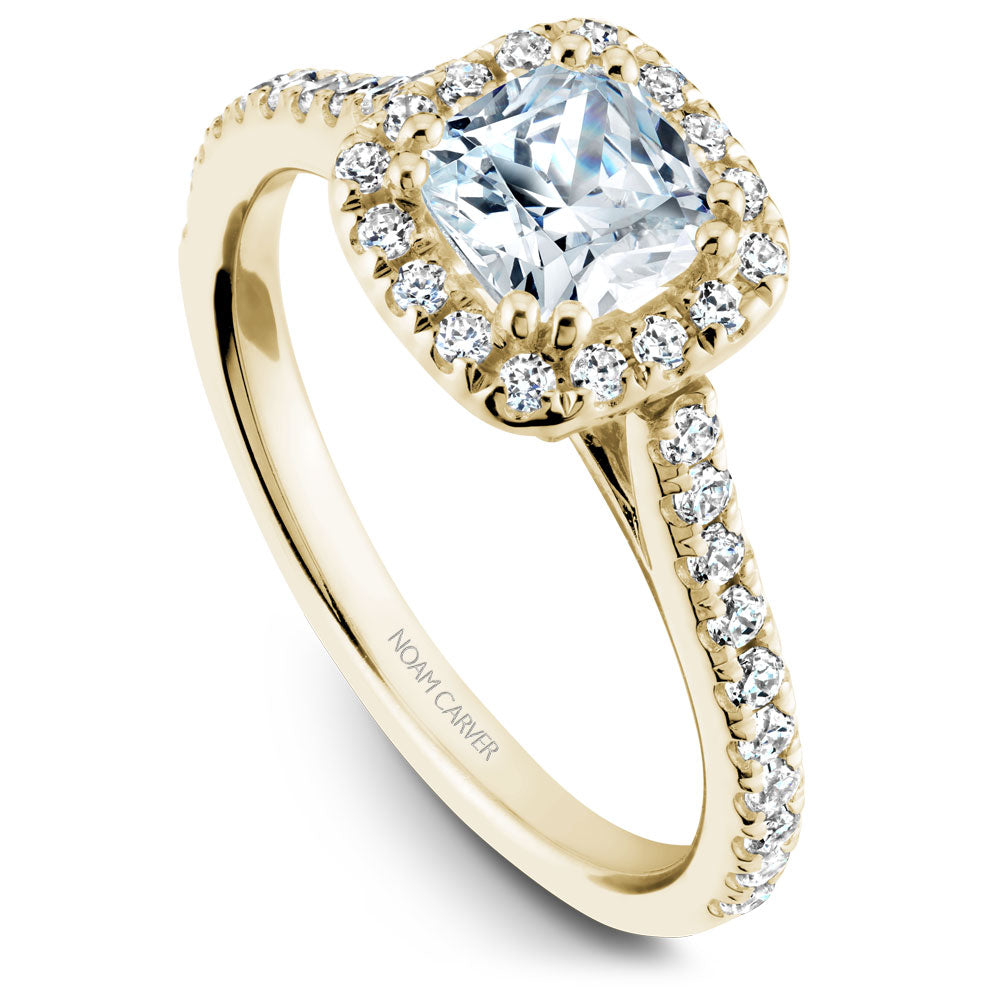 Noam Carver Engagement Ring Yellow 14k Gold With 36 RD TCW 0.38ct