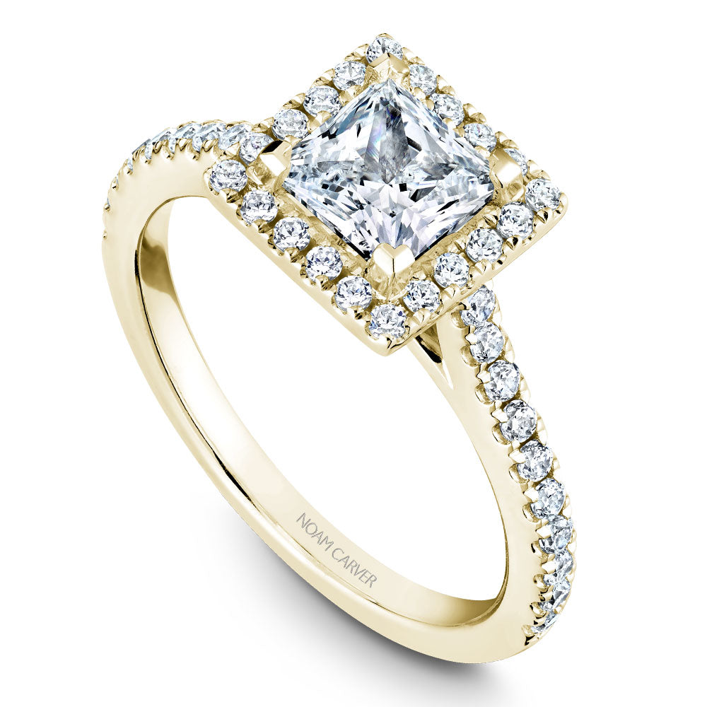 Noam Carver Engagement Ring Yellow 14k Gold With 40 RD TCW 0.38ct