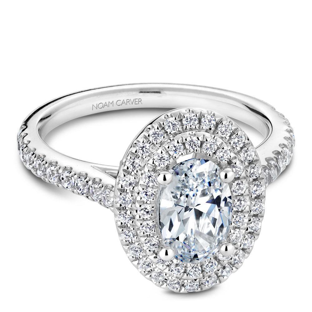 Noam Carver Engagement Ring Platinum With 66 RD TCW 0.56ct