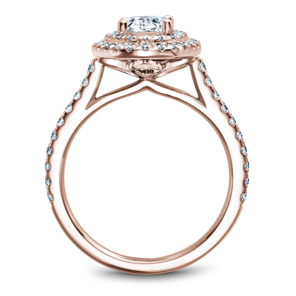 Noam Carver Engagement Ring Rose 14k Gold With 66 RD TCW 0.56ct