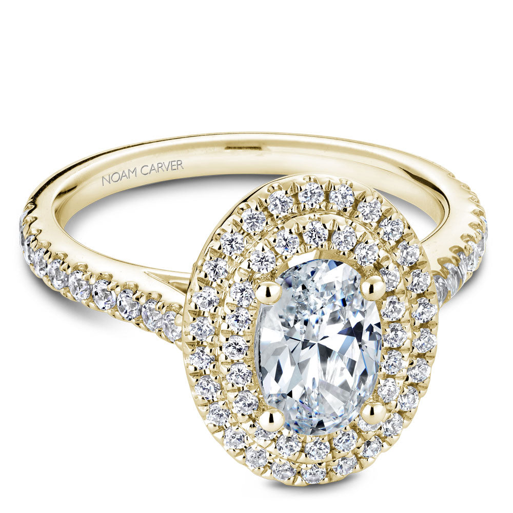 Noam Carver Engagement Ring Yellow 14k Gold With 66 RD TCW 0.56ct