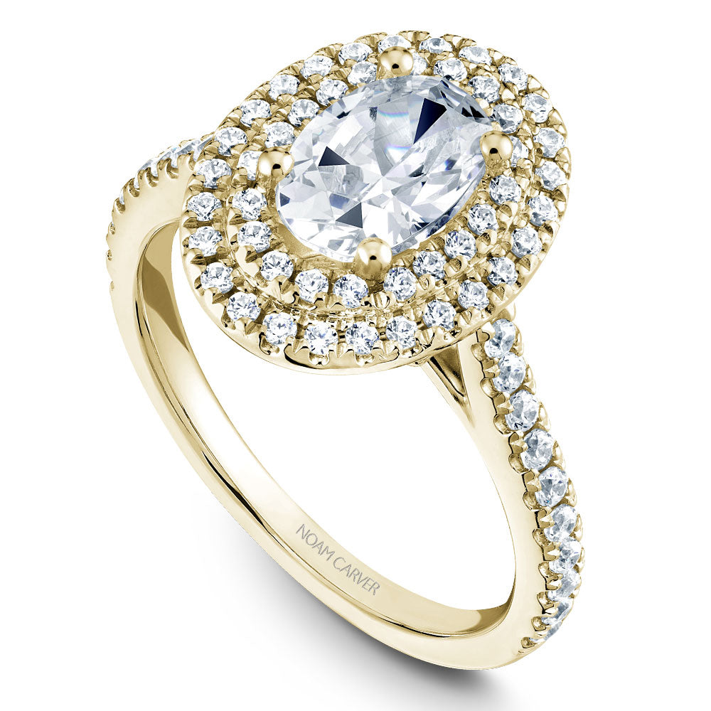 Noam Carver Engagement Ring Yellow 14k Gold With 66 RD TCW 0.56ct