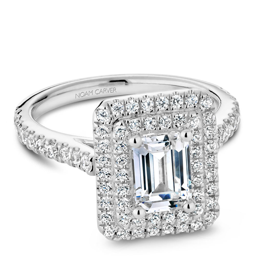 Noam Carver Engagement Ring Platinum With 72 RD TCW 0.59ct