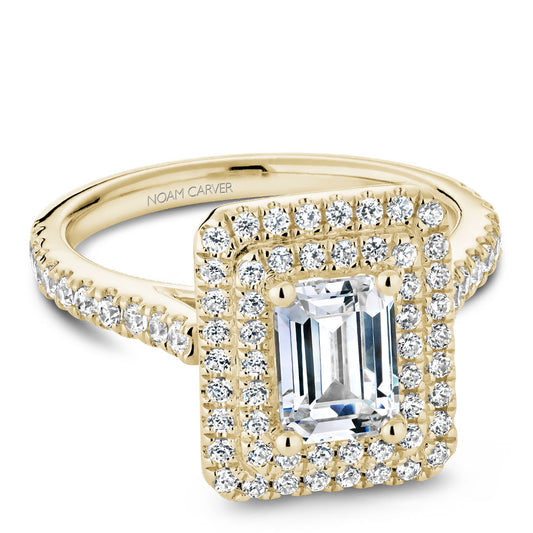 Noam Carver Engagement Ring Yellow 18k Gold With 72 RD TCW 0.59ct