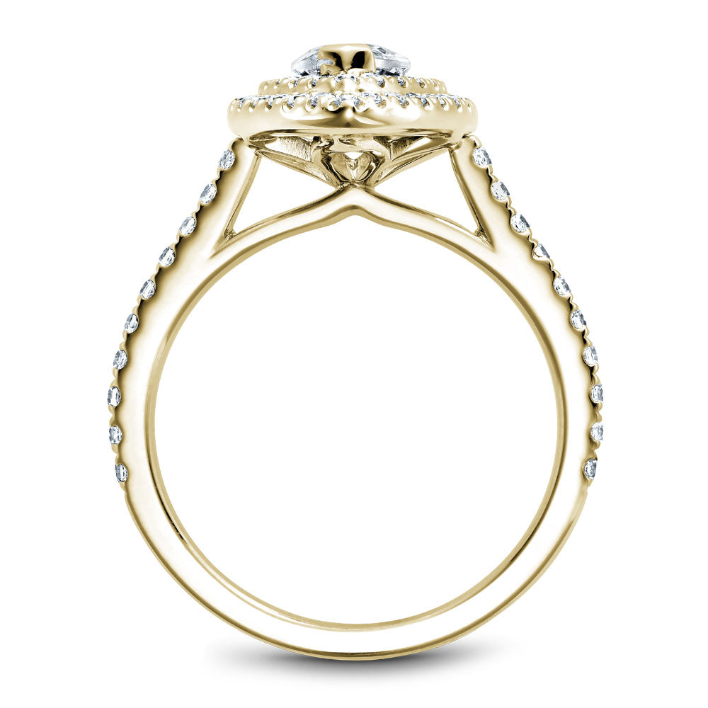 Noam Carver Engagement Ring Yellow 14k Gold With 72 RD TCW 0.59ct