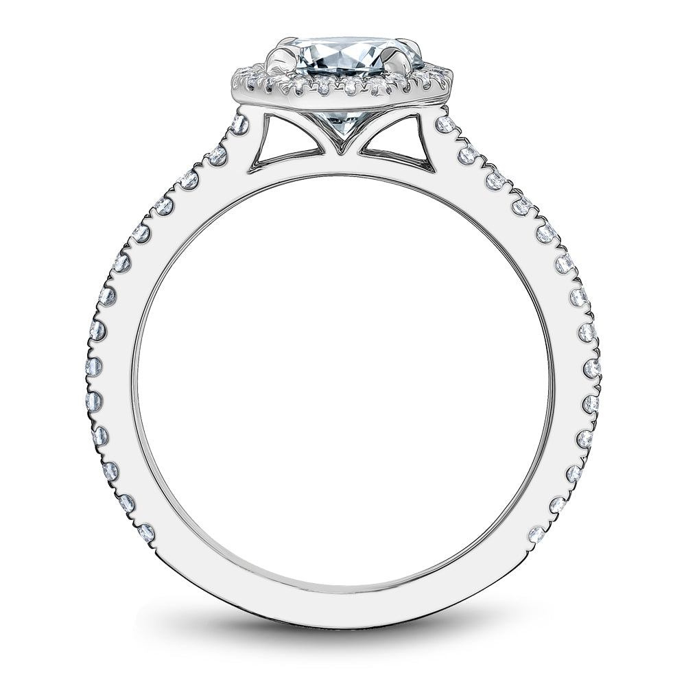 Noam Carver Engagement Ring White 18k Gold With 52 RD TCW 0.38ct