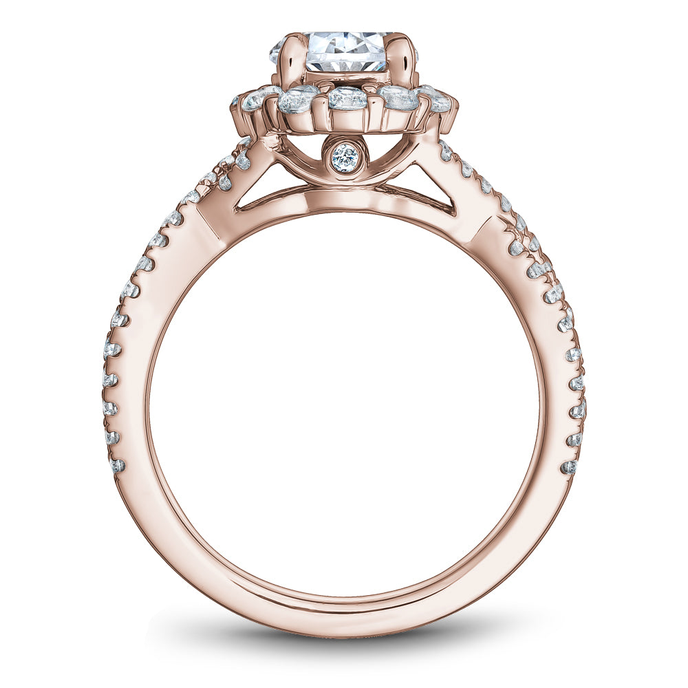 Noam Carver Engagement Ring Rose 18k Gold With 64 RD TCW 0.72ct
