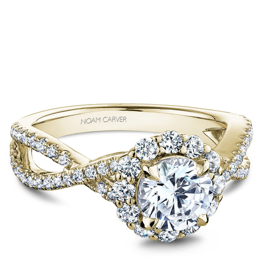 Noam Carver Engagement Ring Yellow 18k Gold With 64 RD TCW 0.72ct