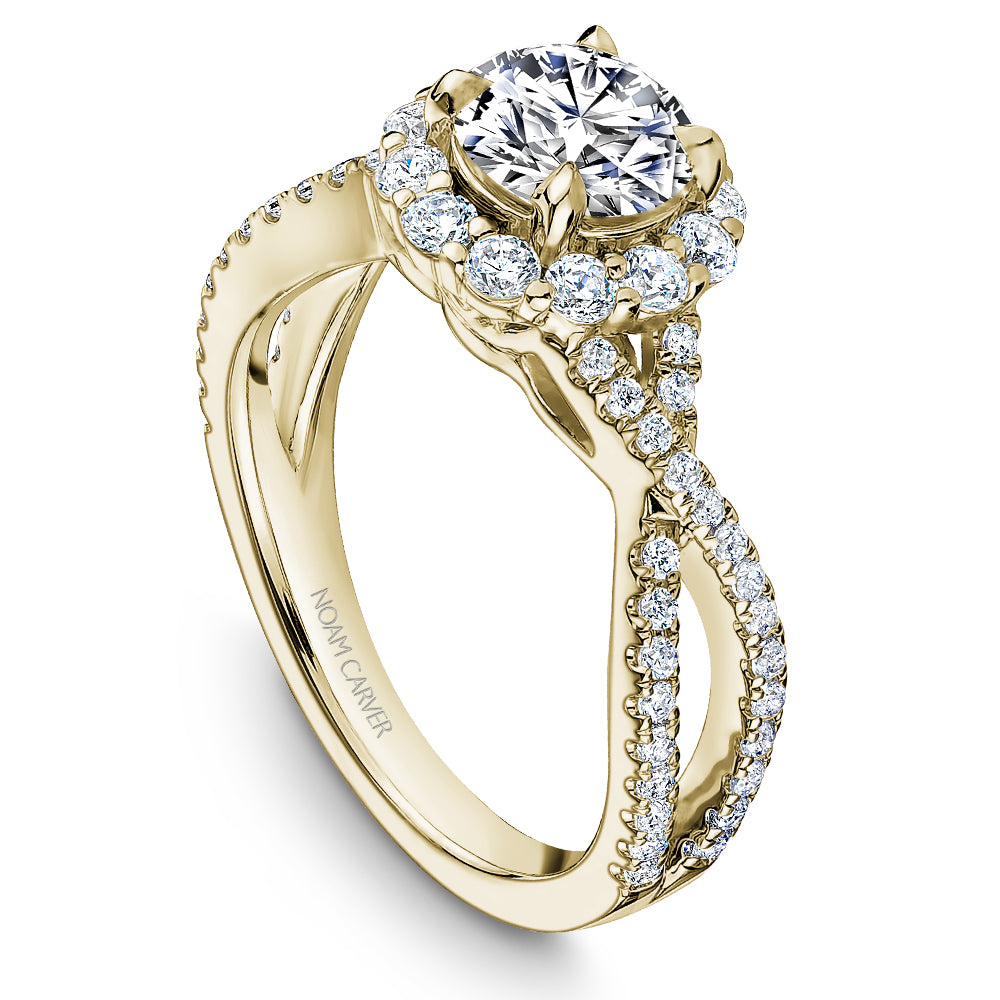 Noam Carver Engagement Ring Yellow 18k Gold With 64 RD TCW 0.72ct