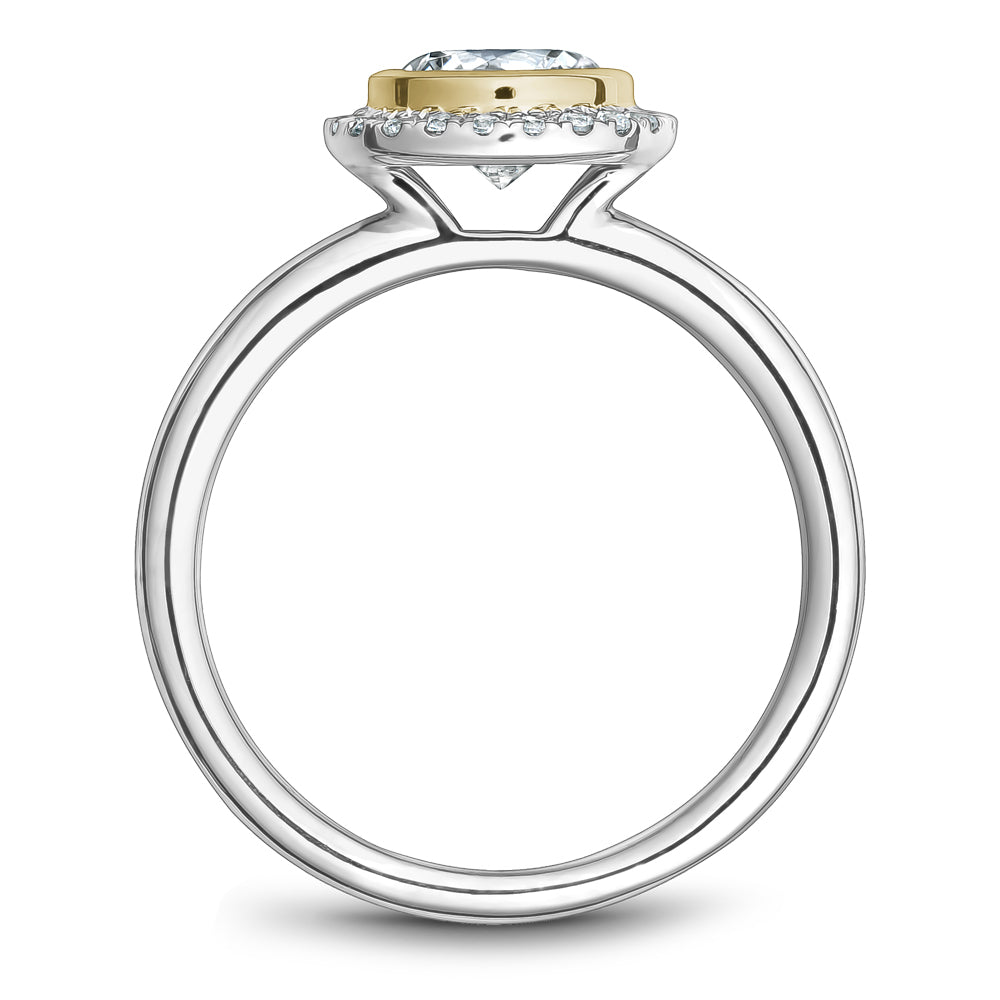 Noam Carver Engagement Ring Yellow & White 18k Gold With 22 RD TCW 0.13ct