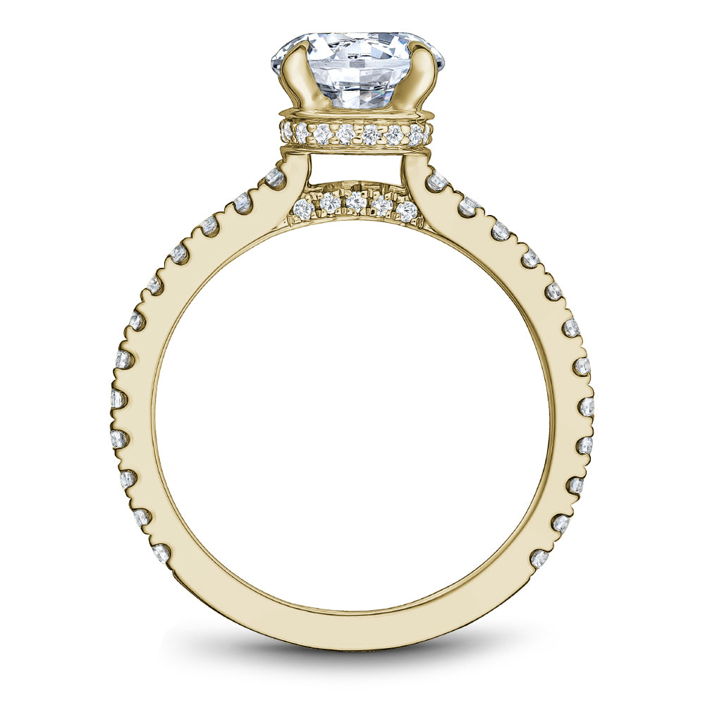 Noam Carver Engagement Ring Yellow 14k Gold With 54 RD TCW 0.52ct