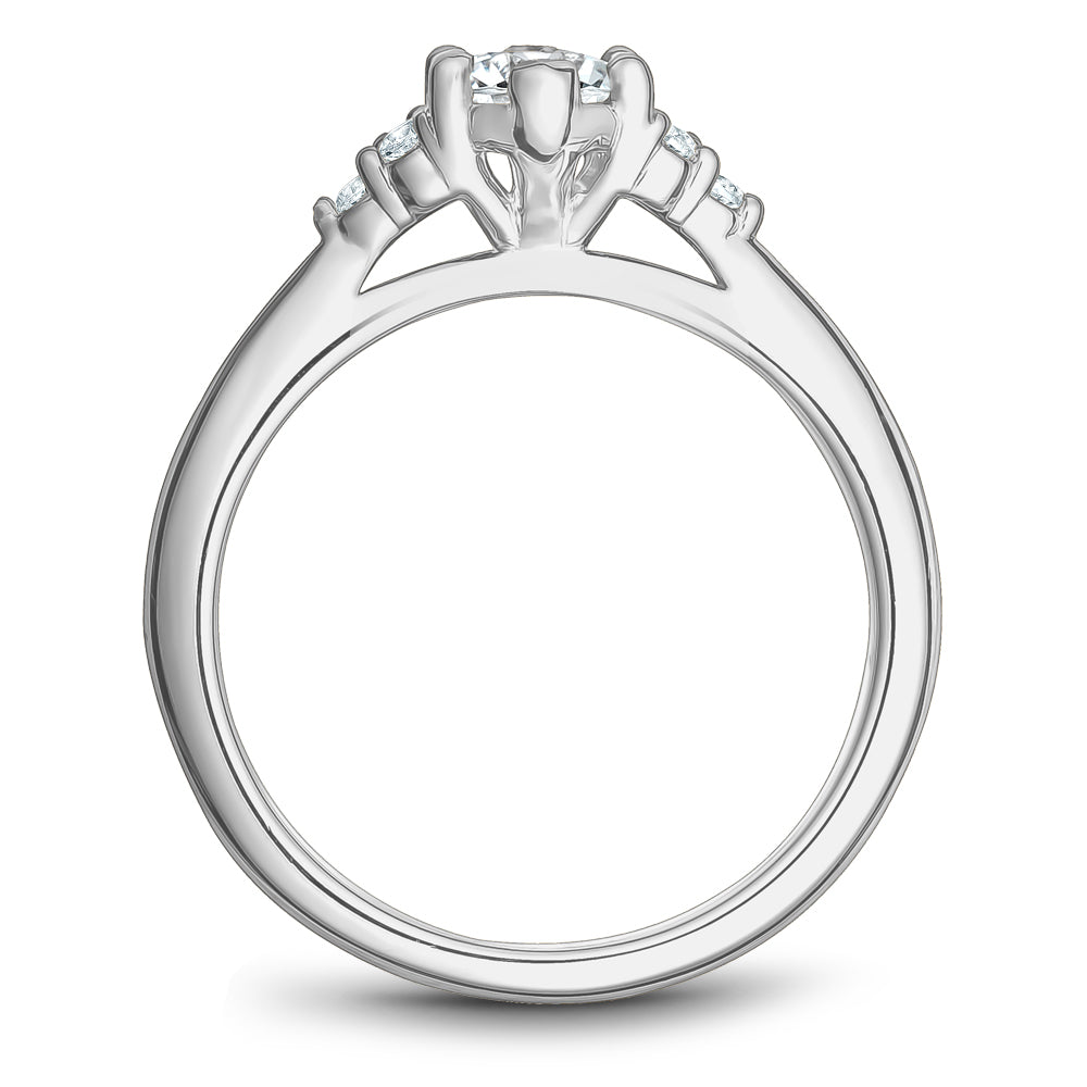 Noam Carver Engagement Ring Platinum With 6 RD TCW 0.15ct
