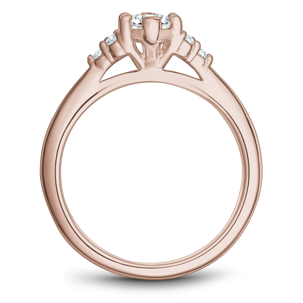 Noam Carver Engagement Ring Rose 18k Gold With 6 RD TCW 0.15ct