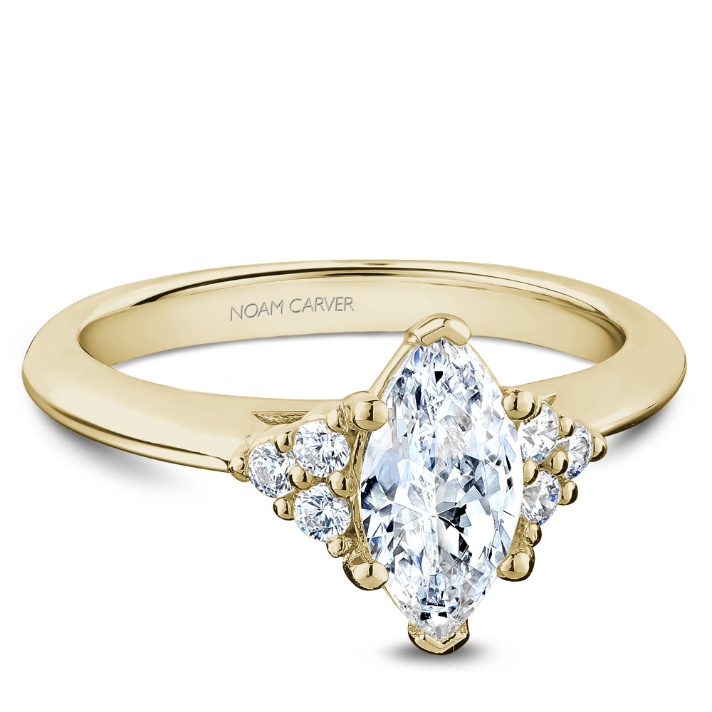 Noam Carver Engagement Ring Yellow 18k Gold With 6 RD TCW 0.15ct