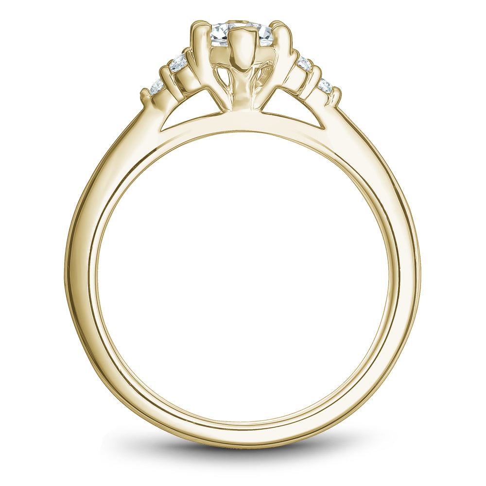 Noam Carver Engagement Ring Yellow 14k Gold With 6 RD TCW 0.15ct