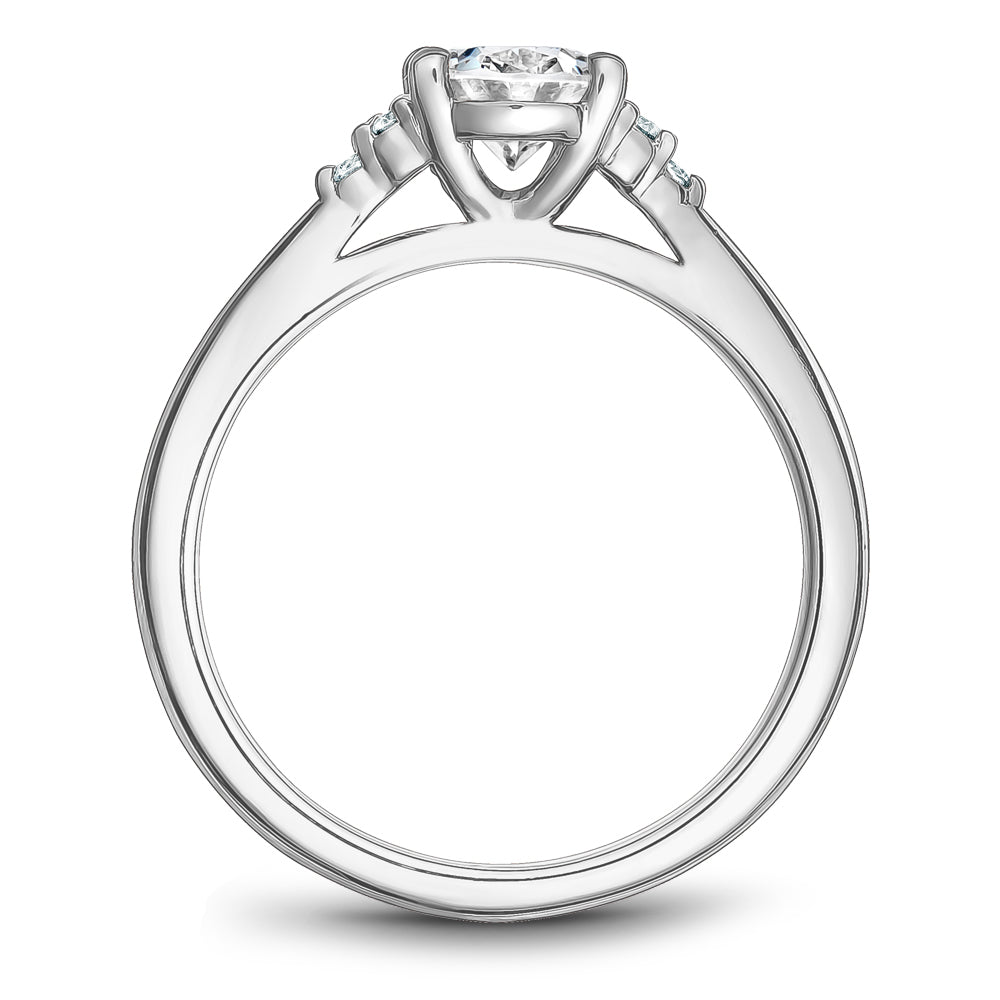 Noam Carver Engagement Ring Platinum With 6 RD TCW 0.08ct