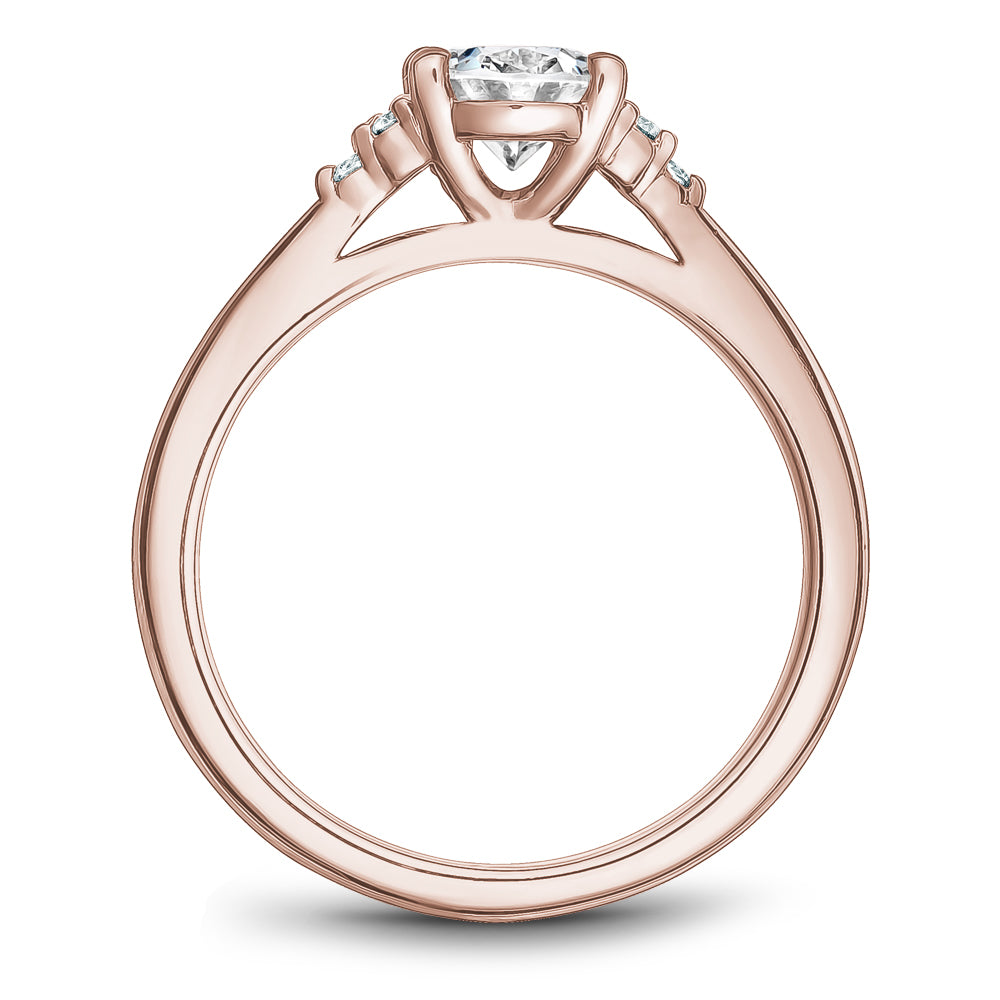 Noam Carver Engagement Ring Rose 18k Gold With 6 RD TCW 0.08ct