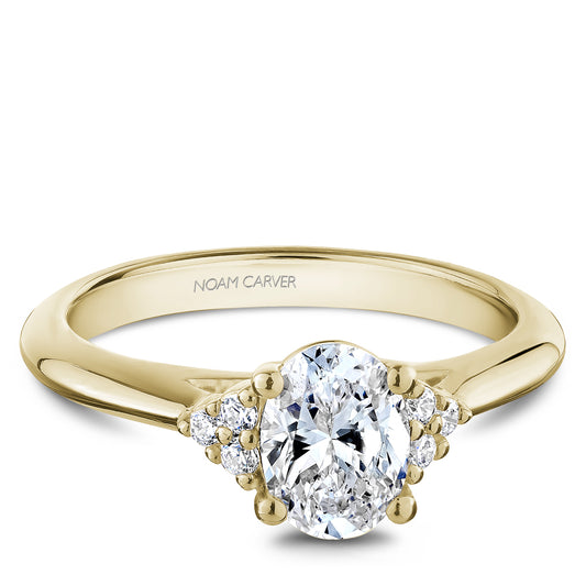 Noam Carver Engagement Ring Yellow 14k Gold With 6 RD TCW 0.08ct