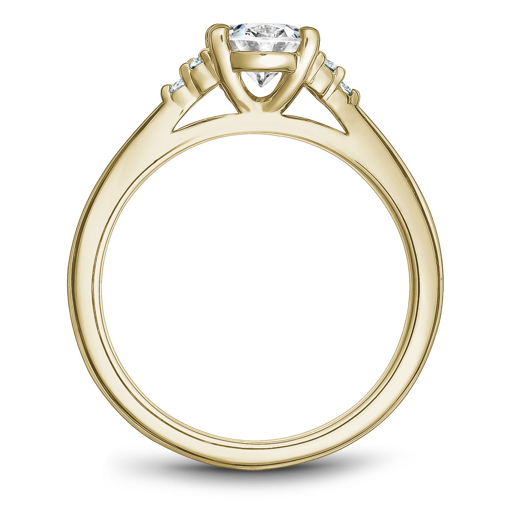 Noam Carver Engagement Ring Yellow 14k Gold With 6 RD TCW 0.08ct