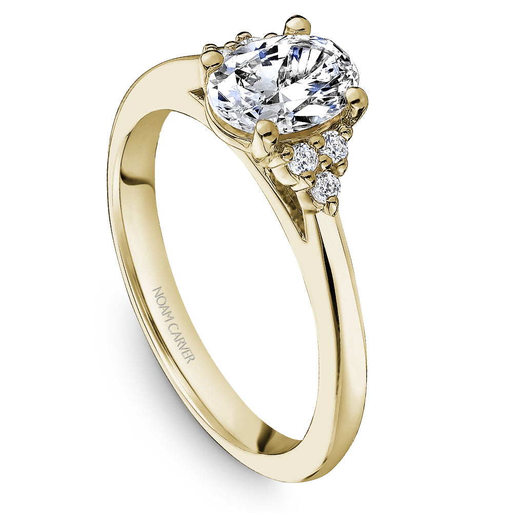 Noam Carver Engagement Ring Yellow 14k Gold With 6 RD TCW 0.08ct