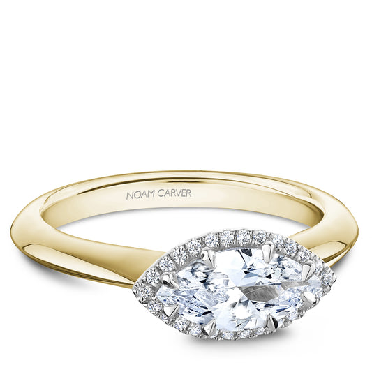 Noam Carver Engagement Ring Yellow & White 14k Gold With 26 RD TCW 0.08ct