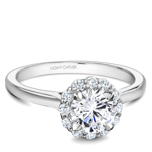 Noam Carver Engagement Ring Platinum With 12 RD TCW 0.25ct